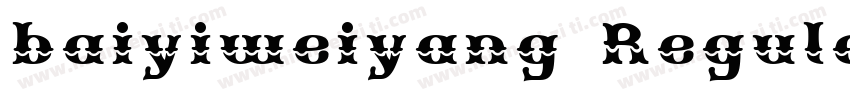 baiyiweiyang Regular字体转换